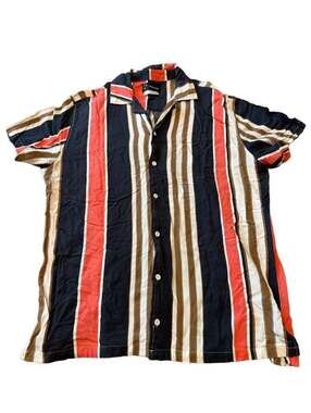 Original Use Striped Short Sleeve Button-Up Shirt